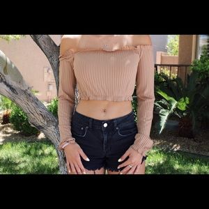 Off the shoulder crop top
